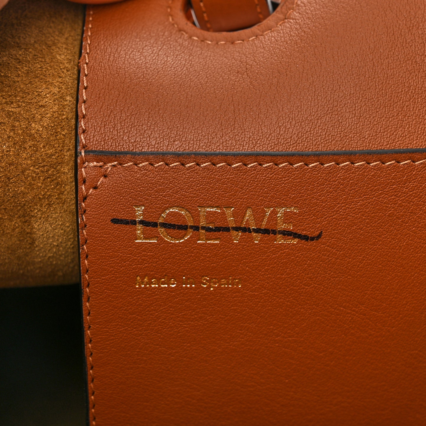 Smooth Calfskin Small Anagram Tote Tan