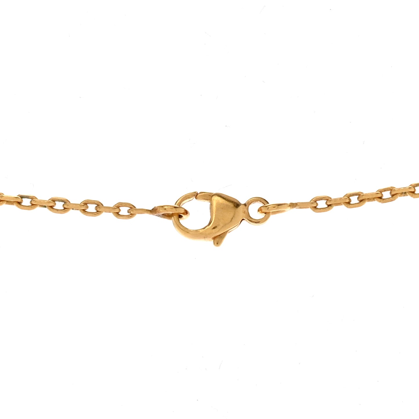 Lacquered Gold Pop H Pendant Necklace Rose Dragee