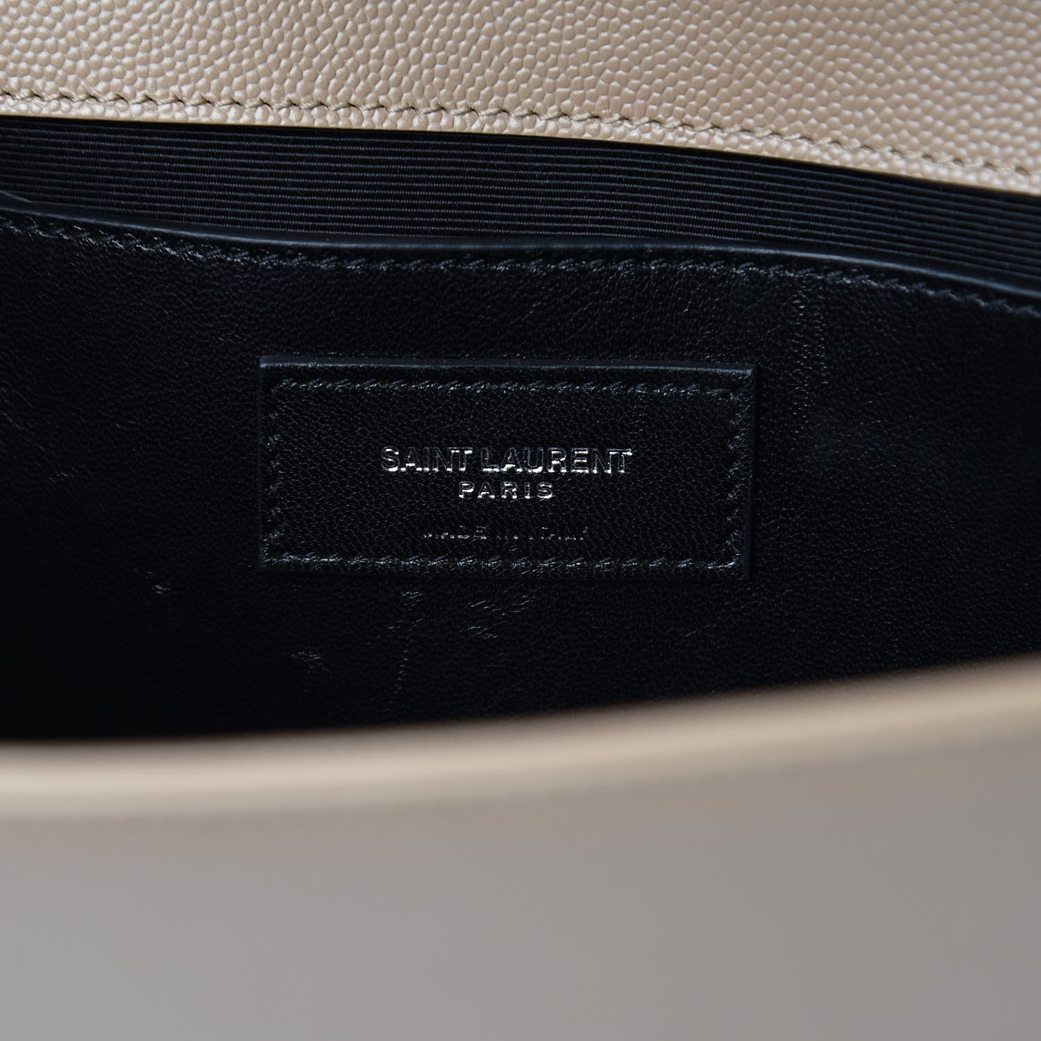 Saint Laurent Grain De Poudre Medium Classic Monogram Kate Satchel Sable Beige 7 of 7