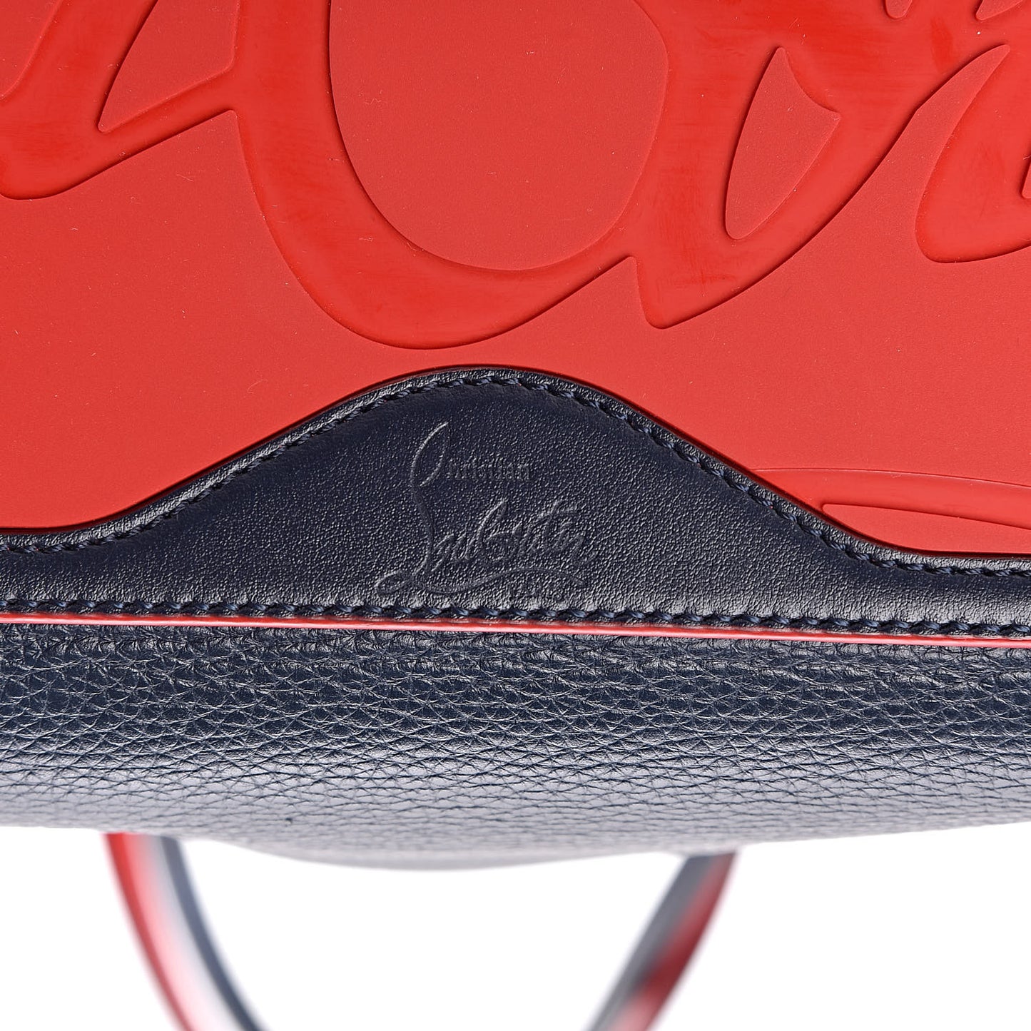 Calfskin Spikes East West Cabata Tote Navy