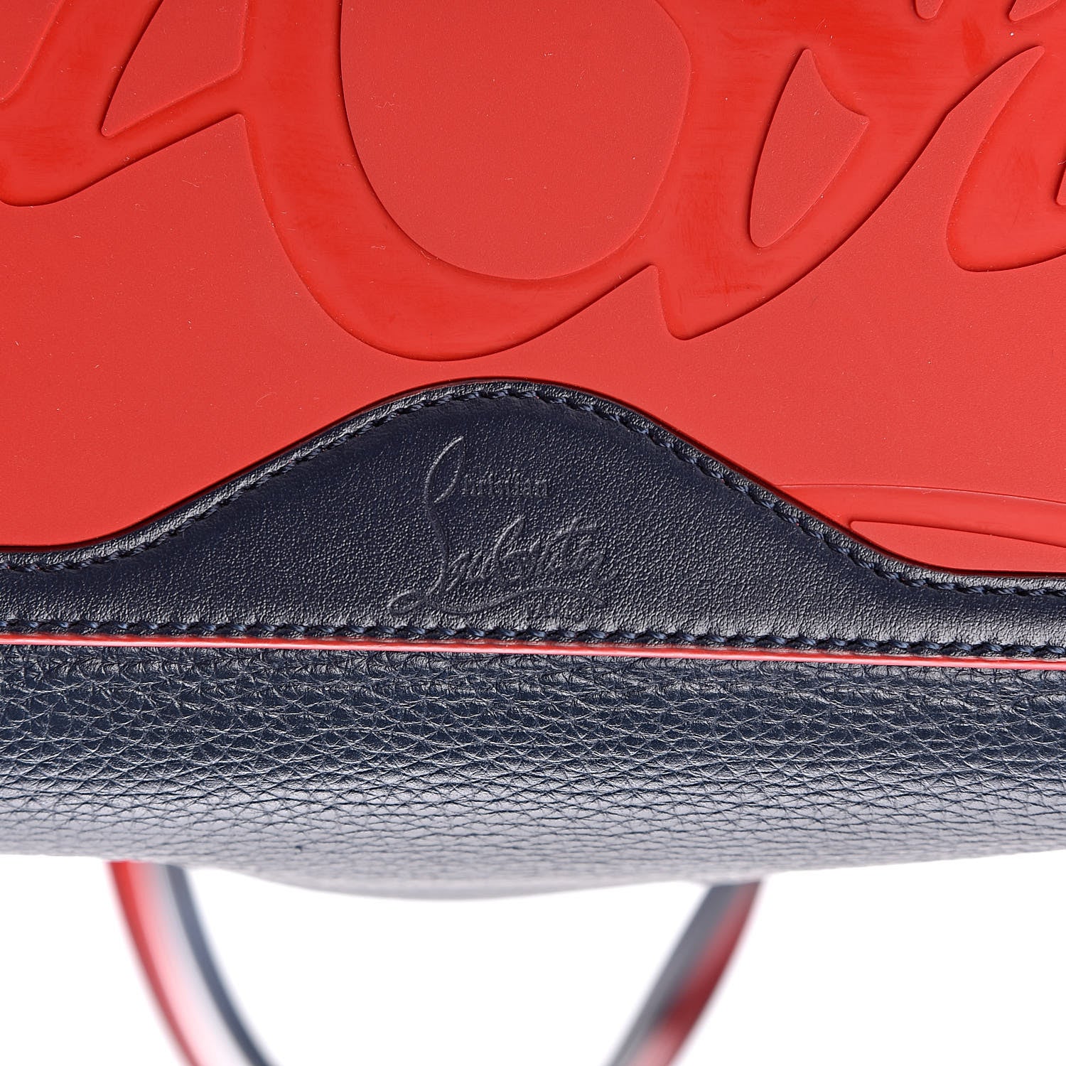 Christian Louboutin Calfskin Spikes East West Cabata Tote Navy 7 of 18