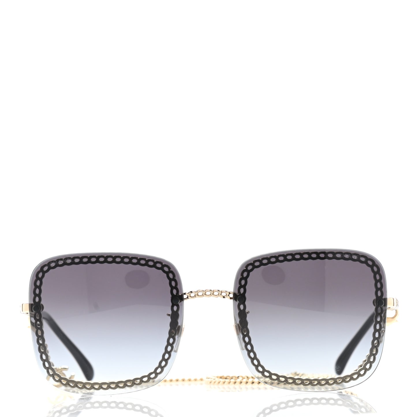 Chain Square Sunglasses 4244 Black