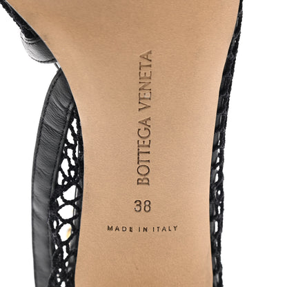 Bottega Veneta Mesh Nappa Chunky Chain Sandals 38 Black 6 of 10