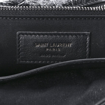 Saint Laurent Crinkled Calfskin Matelasse Monogram Medium Niki Chain Satchel Black 7 of 13