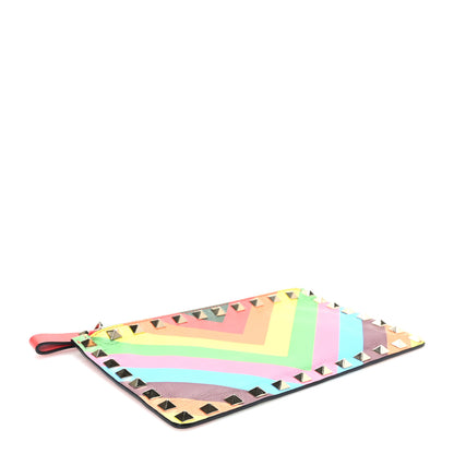 Valentino Garavani Vitello 1973 Small Rockstud Zip Pouch Multicolor 4 of 6