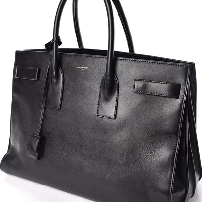 Saint Laurent Calfskin Large Sac De Jour Carryall Black 13 of 27
