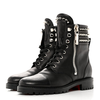 Christian Louboutin Spikes Combat Boots 40 Black 3 of 9