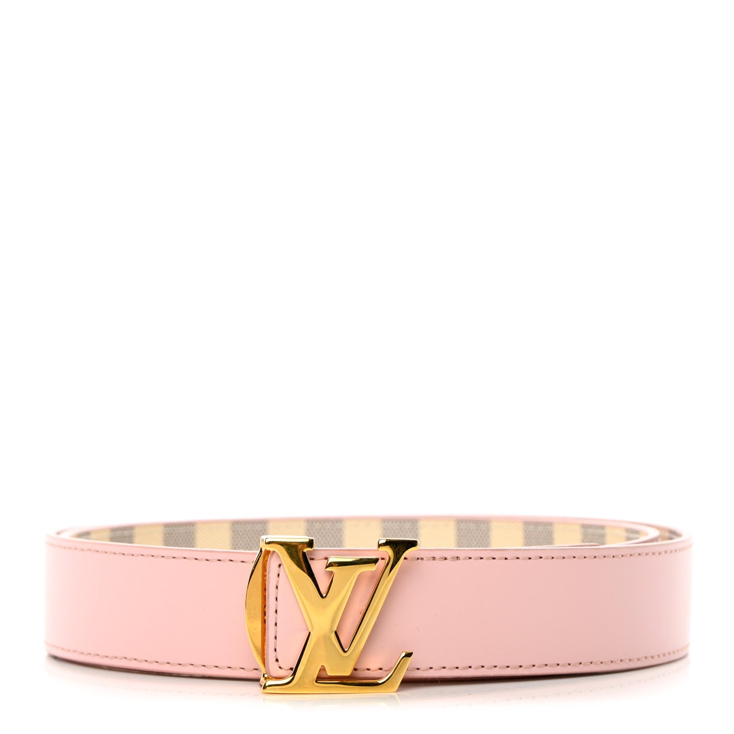 Damier Azur 30mm LV Initiales Reversible Belt 85 34 Pink
