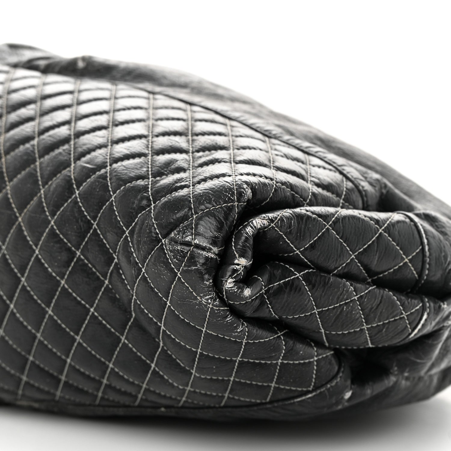 Chanel Vinyl Quilted Melrose Degrade Tote Black 10 of 11