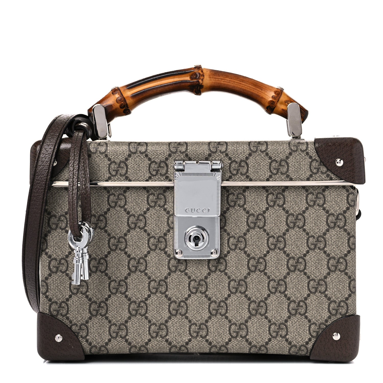 Gucci GG Supreme Monogram Globe-Trotter Beauty Case Brown 1 of 11