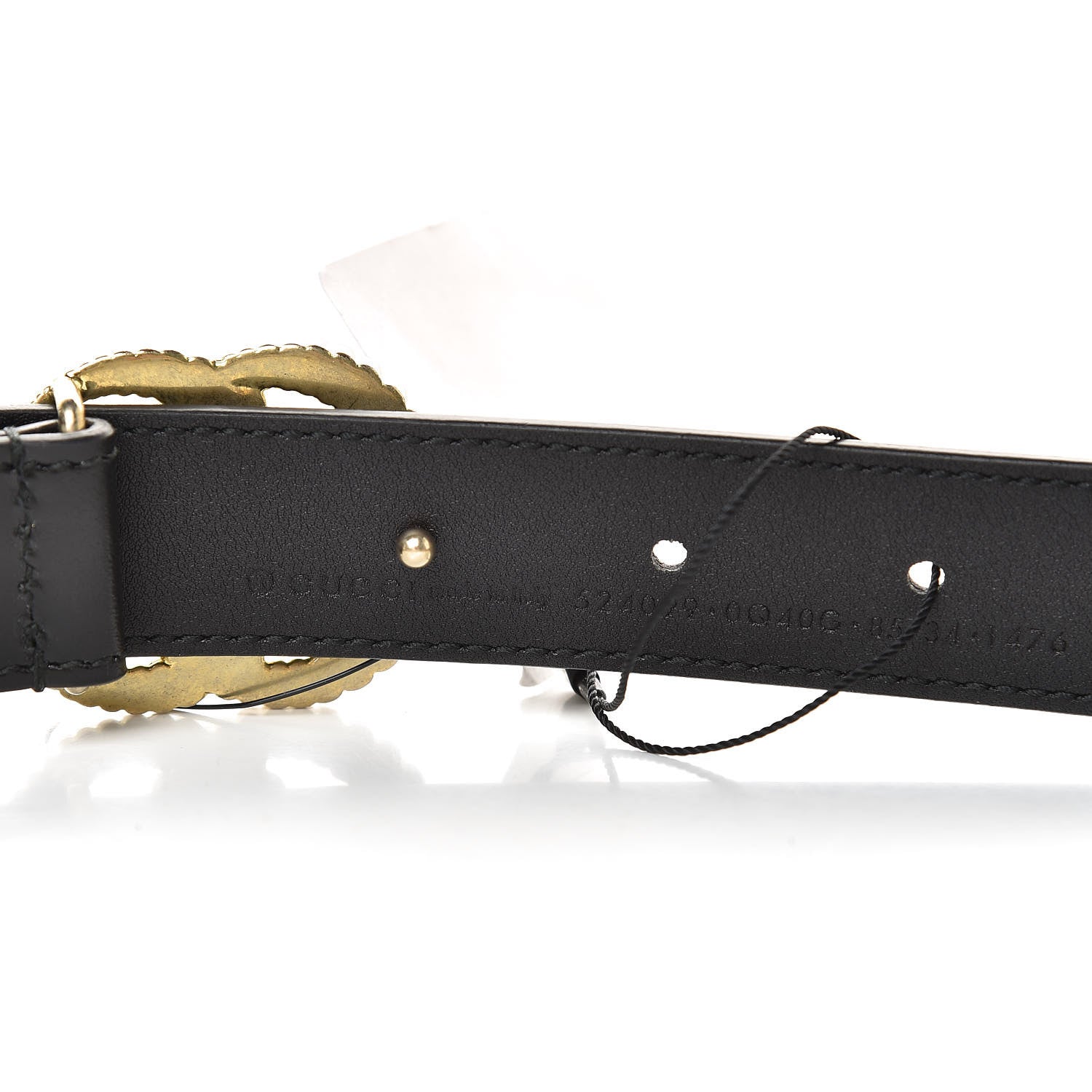 Gucci Calfskin Torchon Double G Chain 25mm Belt 85 34 Black 4 of 4