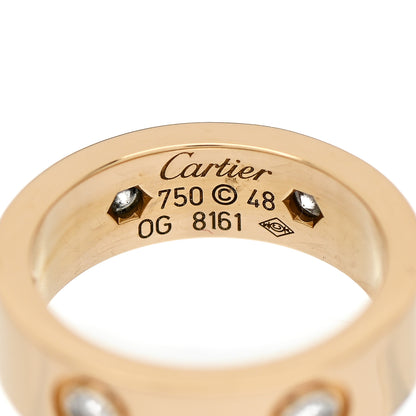 Cartier 18K Yellow Gold 6 Diamond 5.5mm LOVE Ring 48 4.5 4 of 4