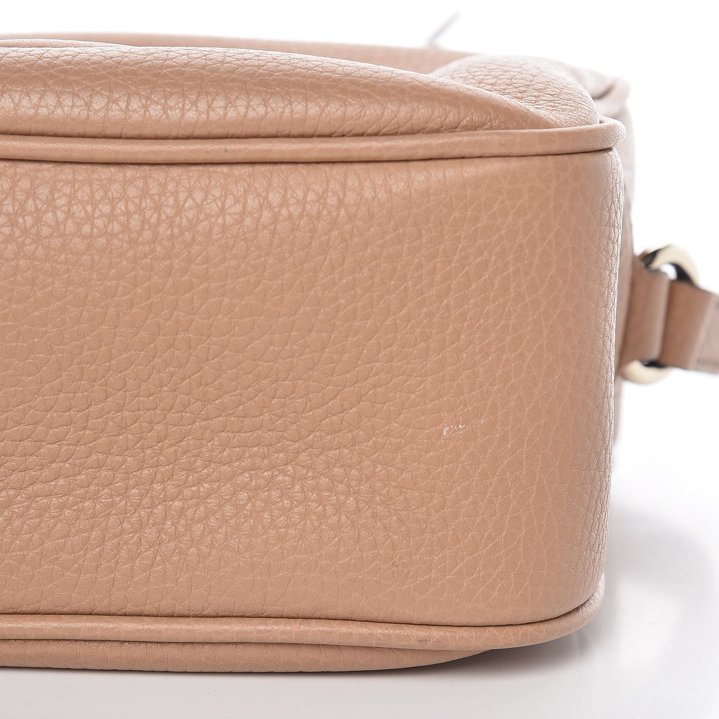 Pebbled Calfskin Small Soho Disco Bag Rose Beige
