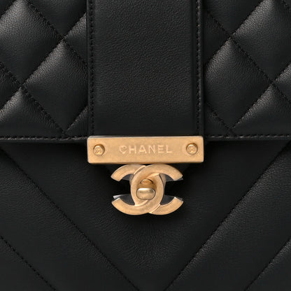 Chanel Calfskin Quilted Chevron In The City Bag Black 8 of 11