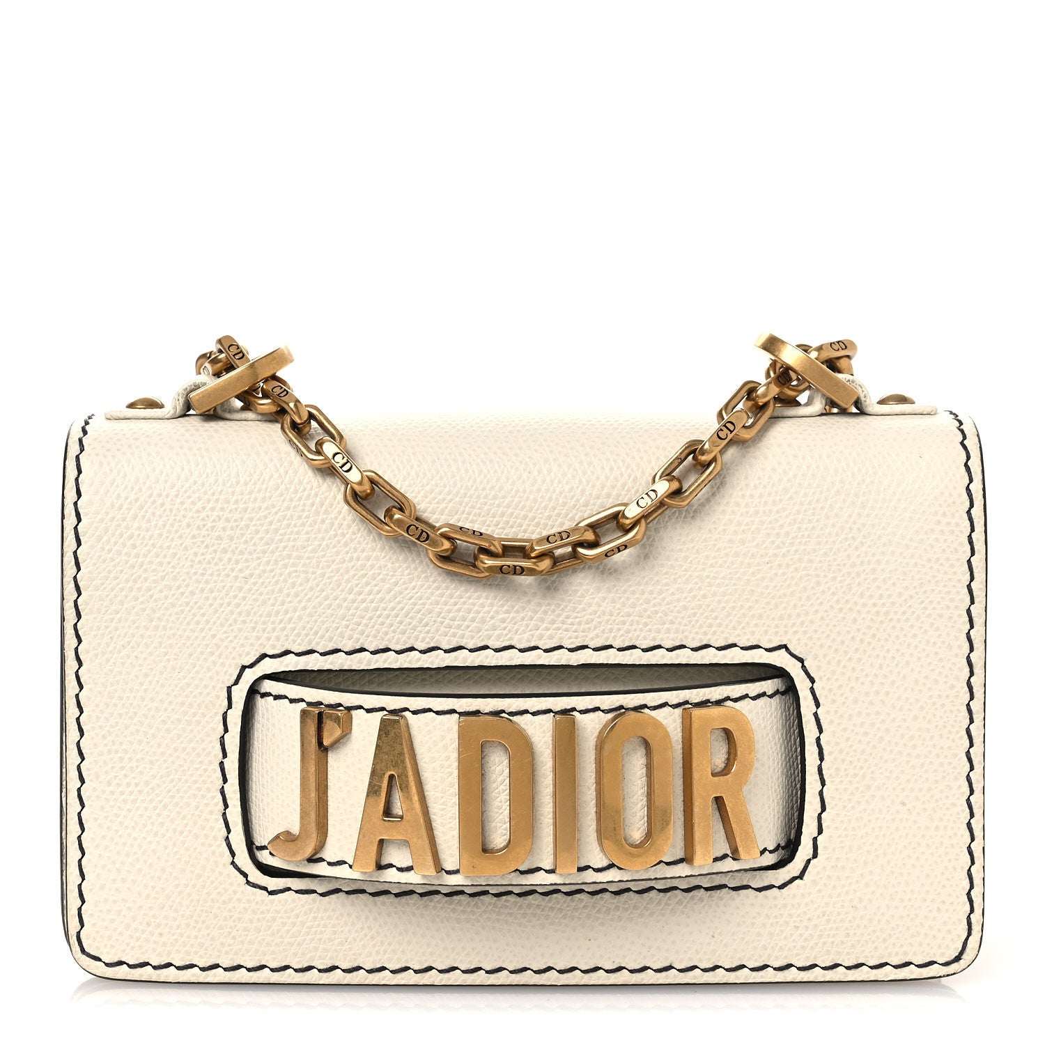 Christian Dior Grained Calfskin Mini J'Adior Chain Flap Bag Latte 1 of 11