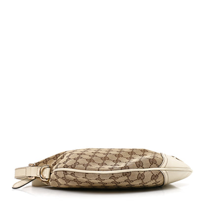 Gucci Monogram Medium New Britt Half Moon Hobo White 4 of 10