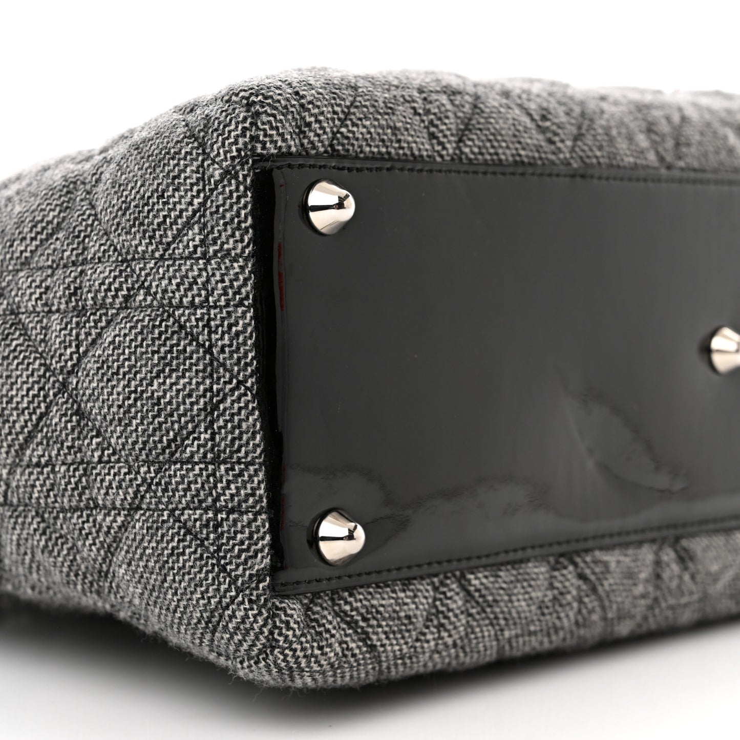 Tweed Cannage Large Lady Dior Black