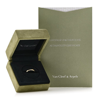 Van Cleef & Arpels 18K Yellow Gold 3mm Tendrement Wedding Band Ring 52 6 6 of 6
