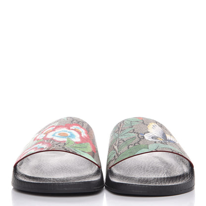 Gucci GG Supreme Monogram Tian Womens Slide Sandals 36 Beige Multicolor 2 of 10