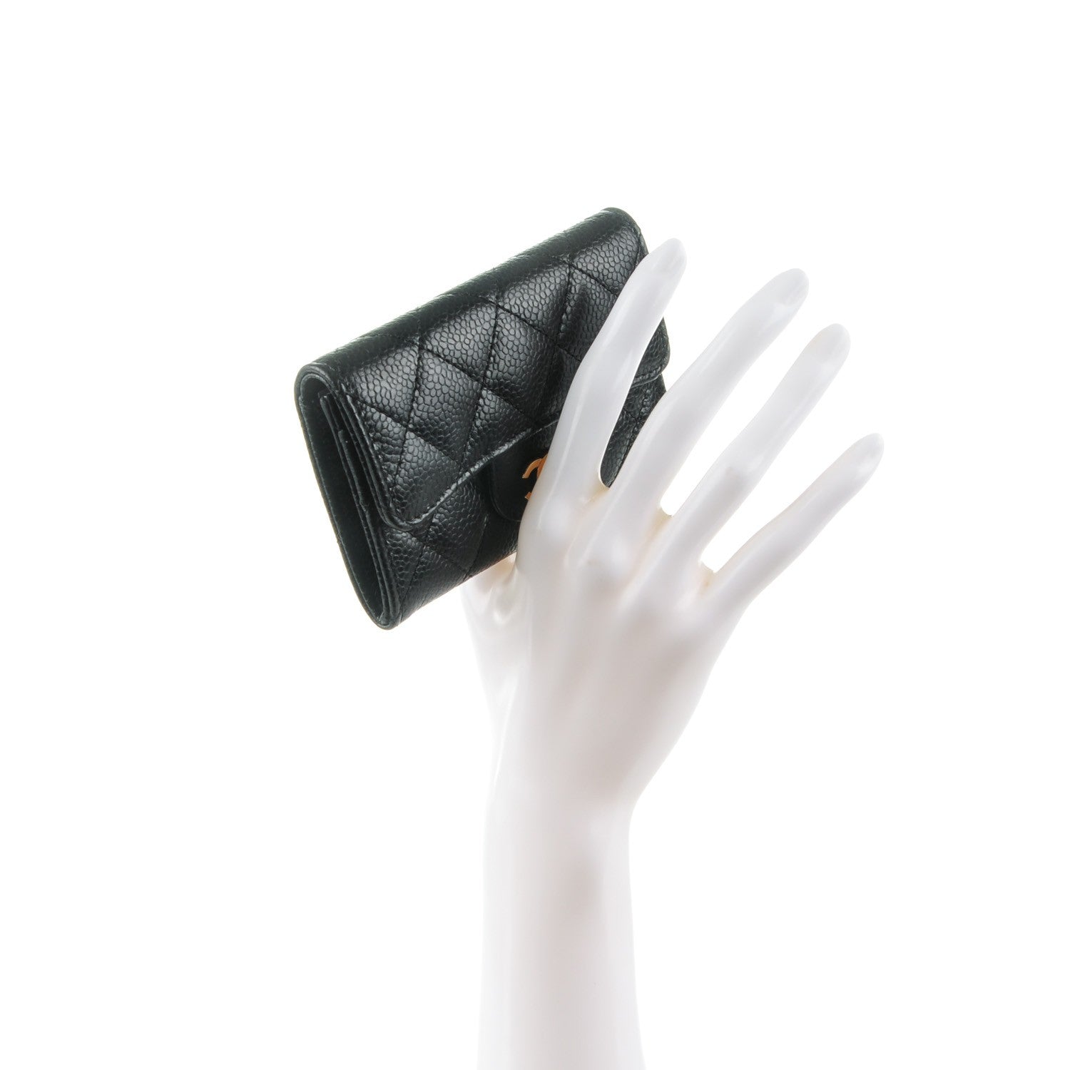 Chanel Caviar Quilted Flap Card Holder Black 2 of 8