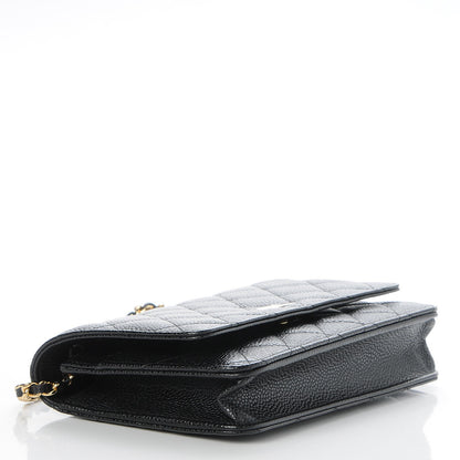 Chanel Caviar Quilted Wallet On Chain WOC Black 4 of 9