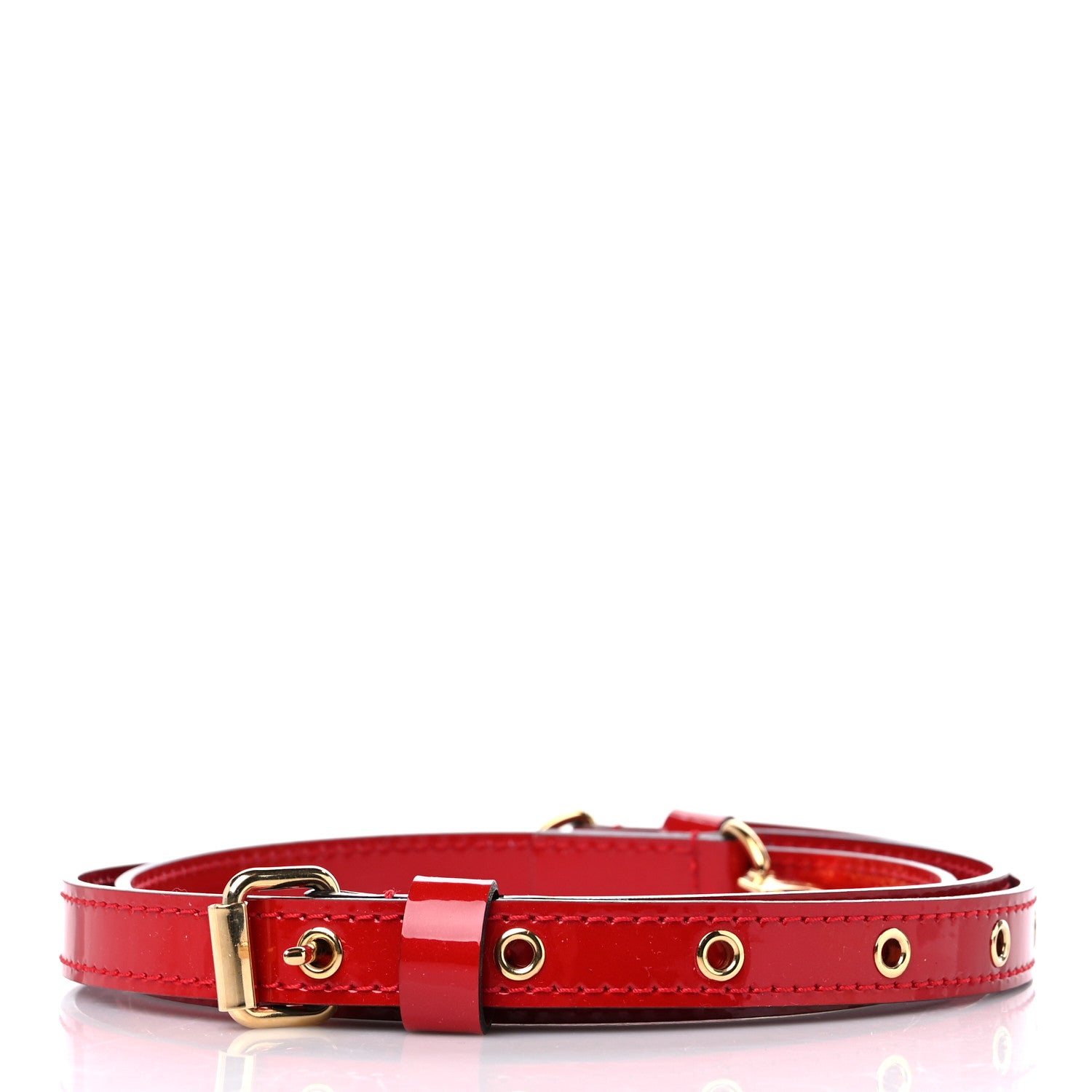 Louis Vuitton Calfskin 16mm Adjustable Shoulder Strap Coquelicot 2 of 3