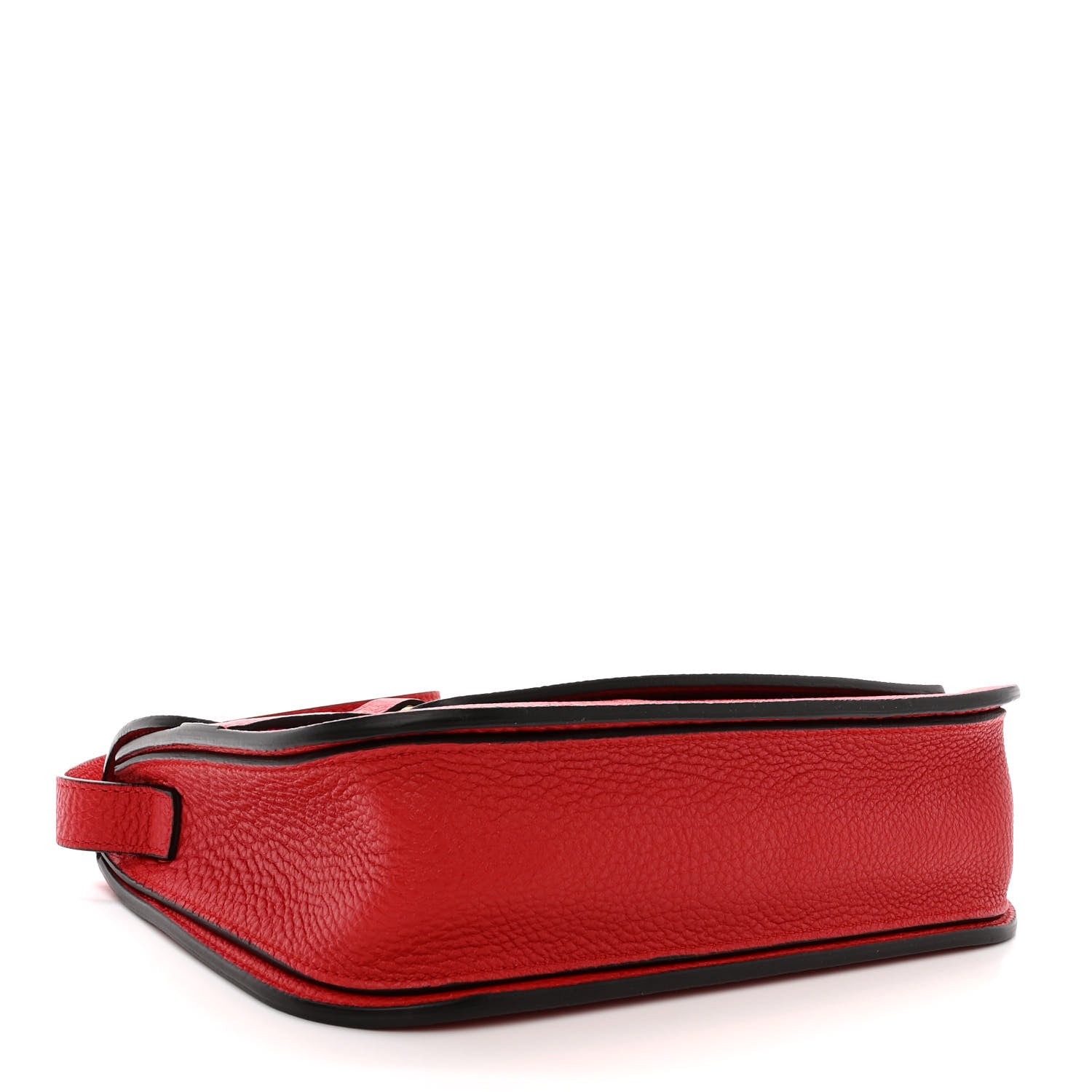 Gucci Grained Calfskin Large Bright Bit Flap Bag Red 4 of 10