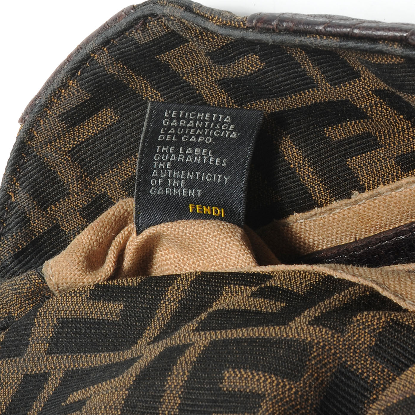 Fendi Zucca Nappa Nuvolata Vitello Tortuga Spy Pouch Bag Tobacco Moro 9 of 11