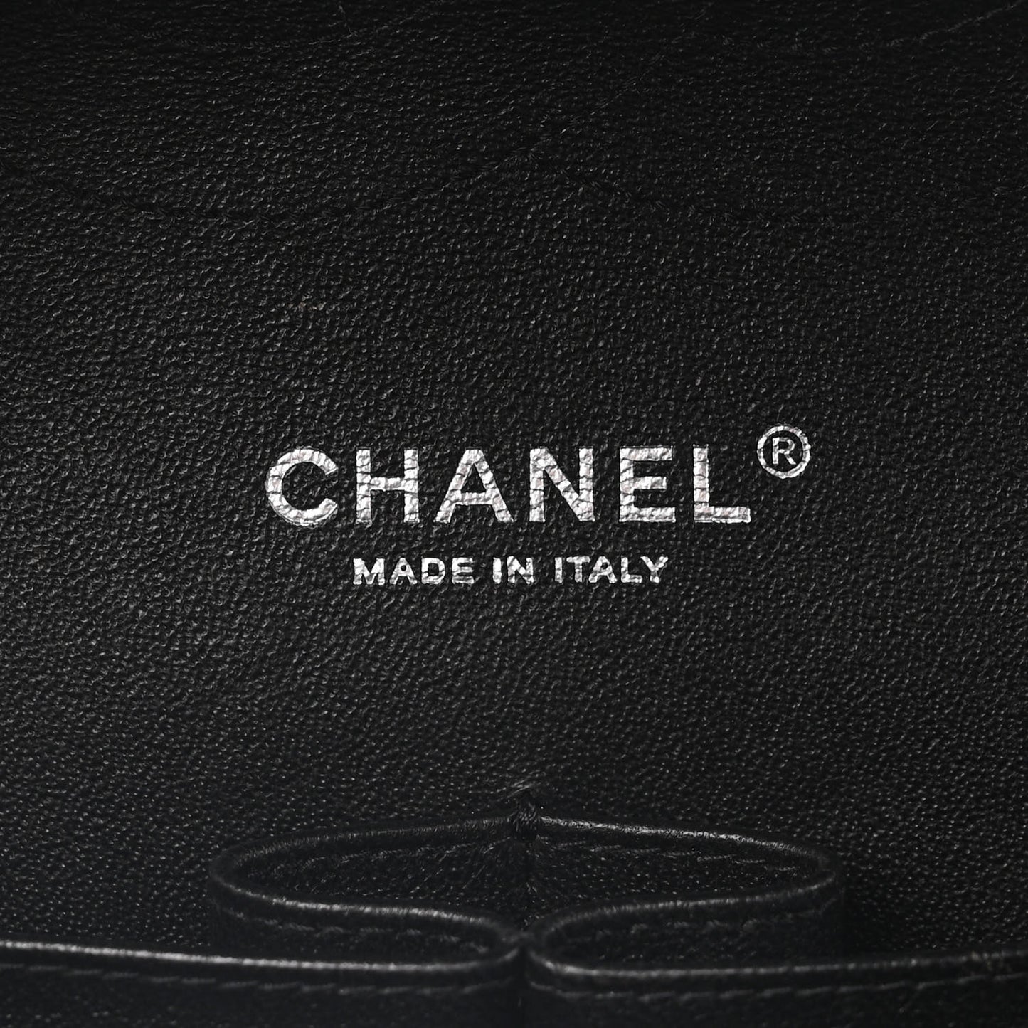 Lambskin Chevron Quilted Jumbo Double Flap Black