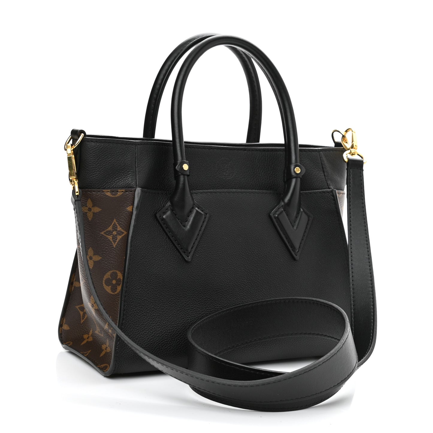 Calfskin Monogram On My Side PM Black