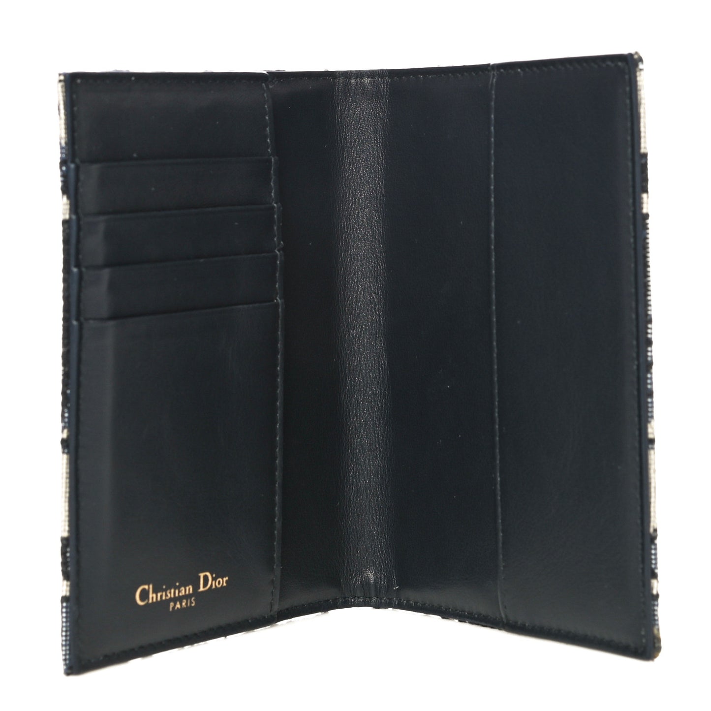 Oblique Bi-Fold Card Holder Blue