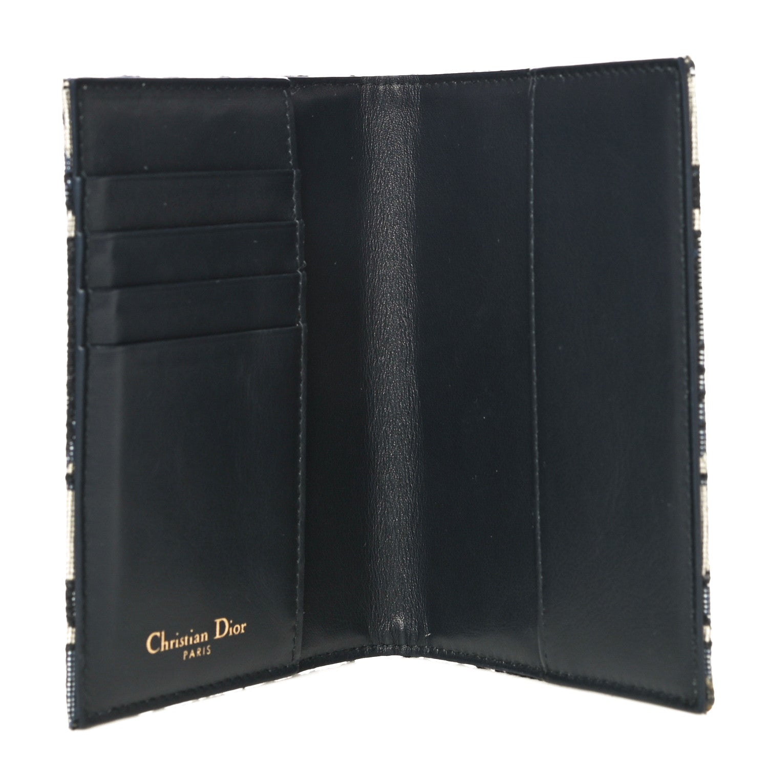 Christian Dior Oblique Bi-Fold Card Holder Blue 5 of 15