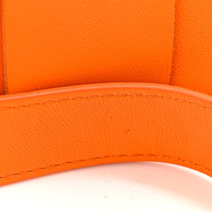 Bottega Veneta Lambskin Maxi Intrecciato Cassette Crossbody Bag Tangerine 11 of 12