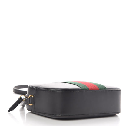 Gucci Calfskin Web Small Webby Bee Shoulder Bag Black 4 of 10