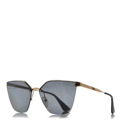 Prada Metal Polarized Cat Eye Sunglasses SPR 68T Black 1 of 9