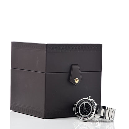 Louis Vuitton Stainless Steel Diamond 34mm Tambour Quartz Watch Black 8 of 8