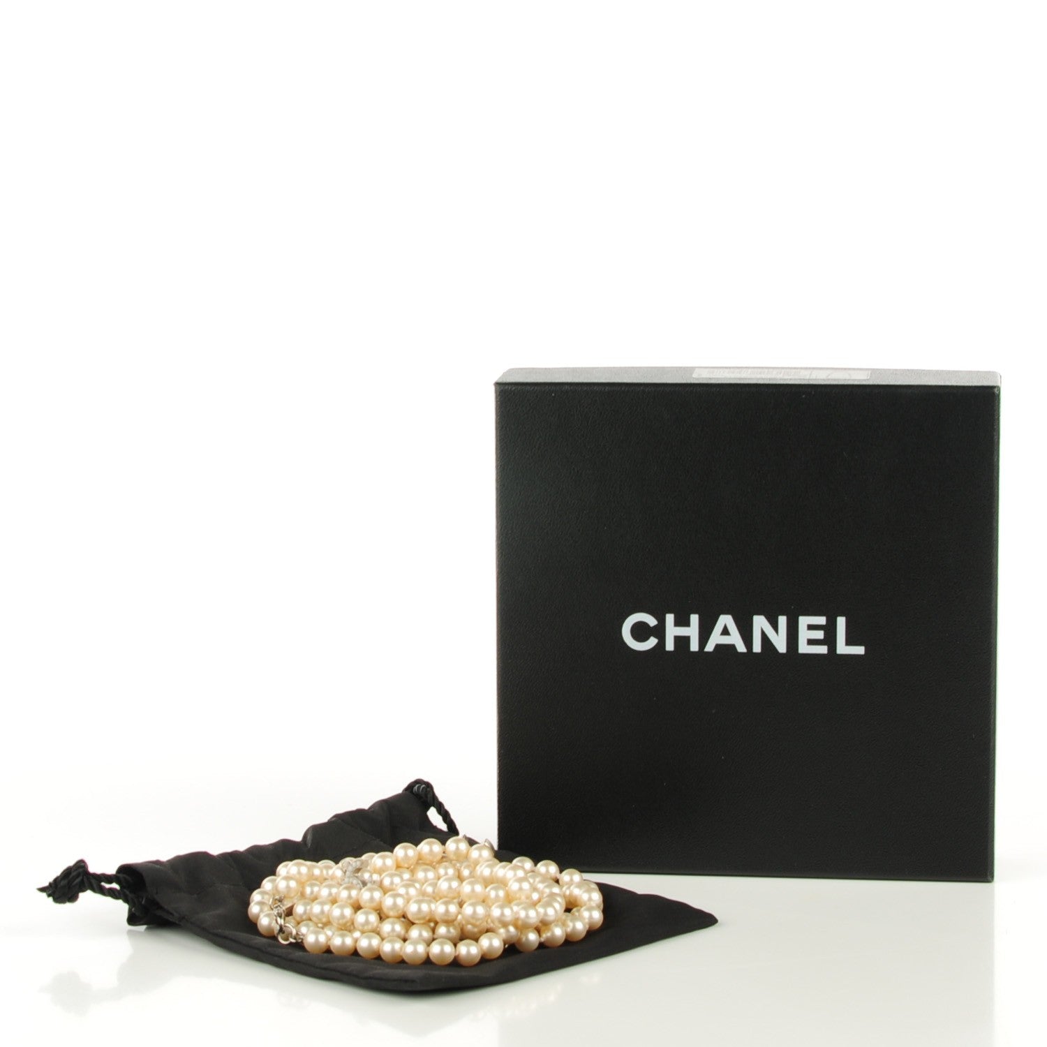Chanel Pearl CC Long Necklace Silver 6 of 6