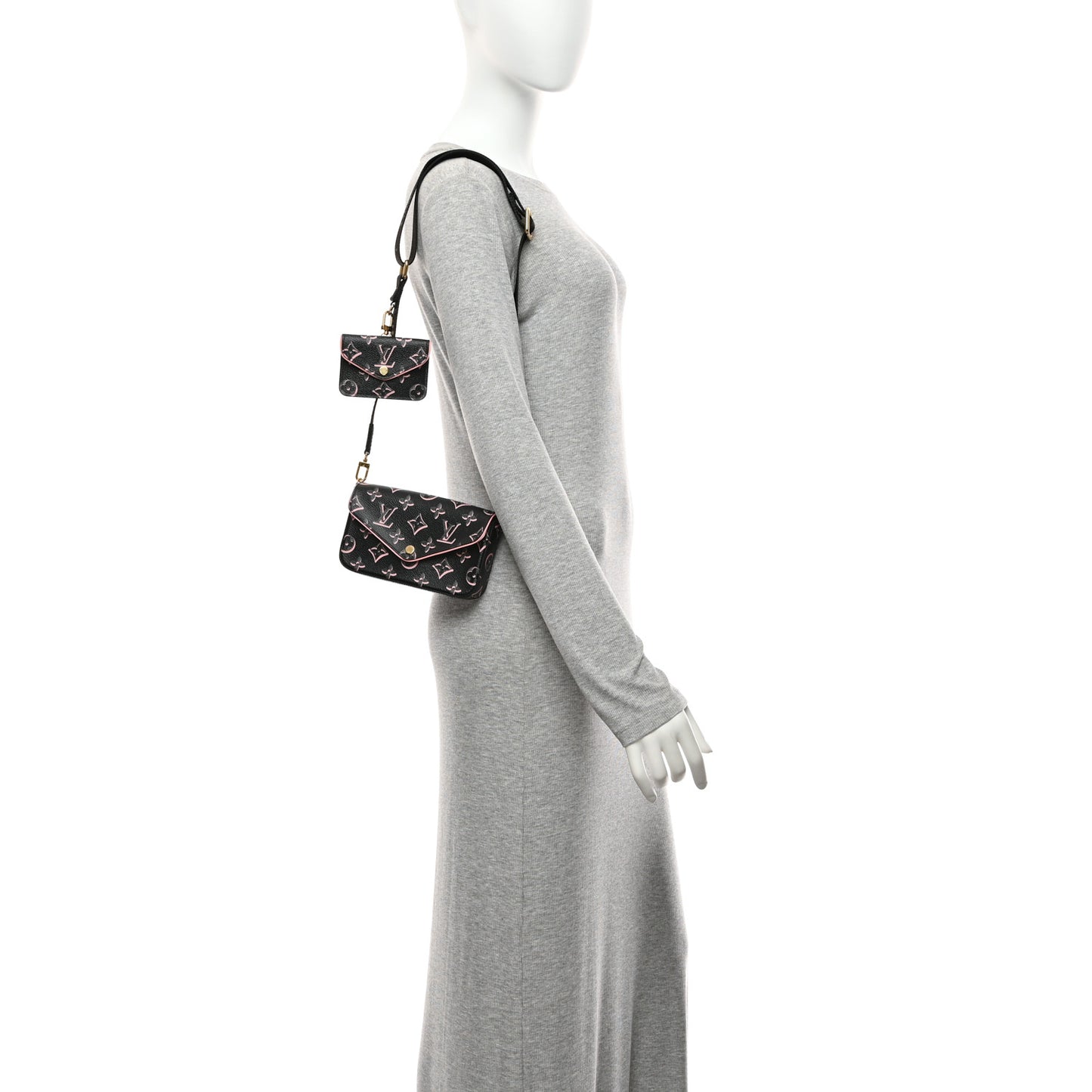 Monogram Fall For You Felicie Strap & Go Black