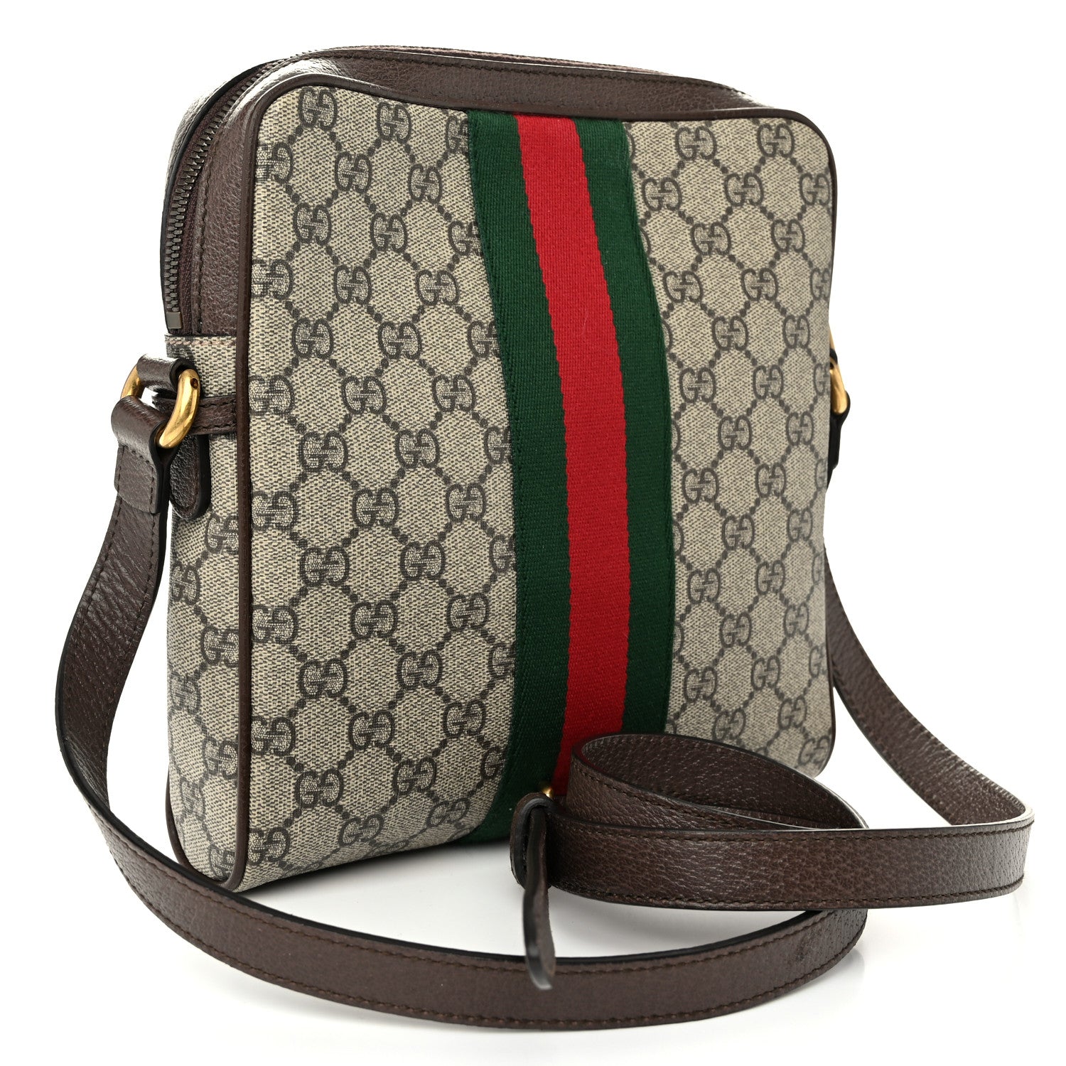 Gucci GG Supreme Monogram Web Small Ophidia Messenger Bag Brown 3 of 10