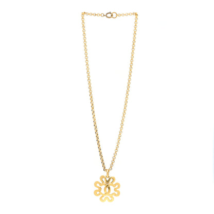 Chanel CC Flower Necklace Gold 3 of 6