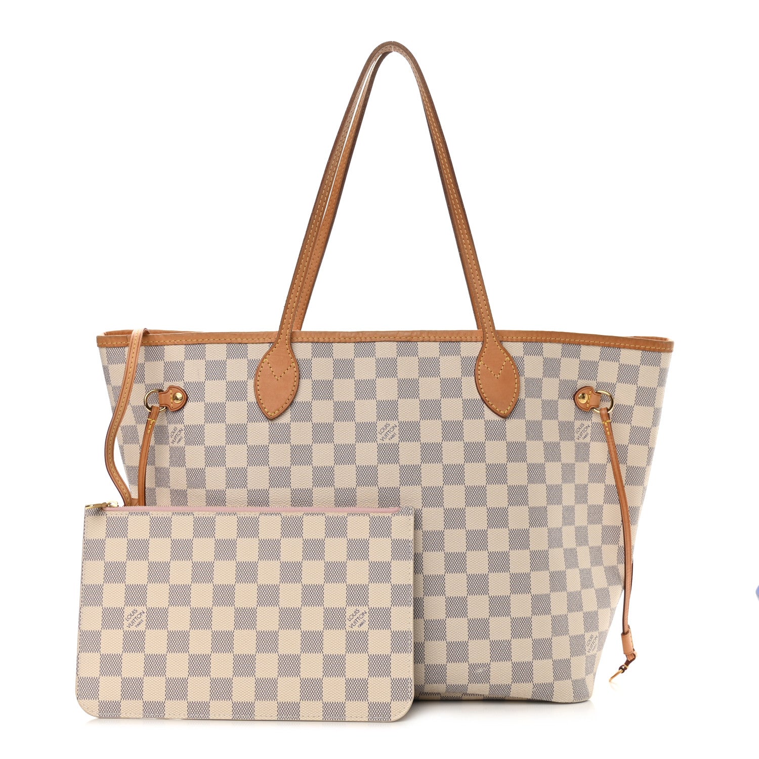 Louis Vuitton Damier Azur Neo Neverfull MM Rose Ballerine 1 of 12