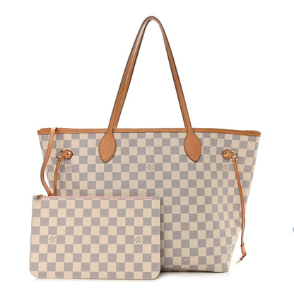 Louis Vuitton Damier Azur Neo Neverfull MM Rose Ballerine 1 of 12