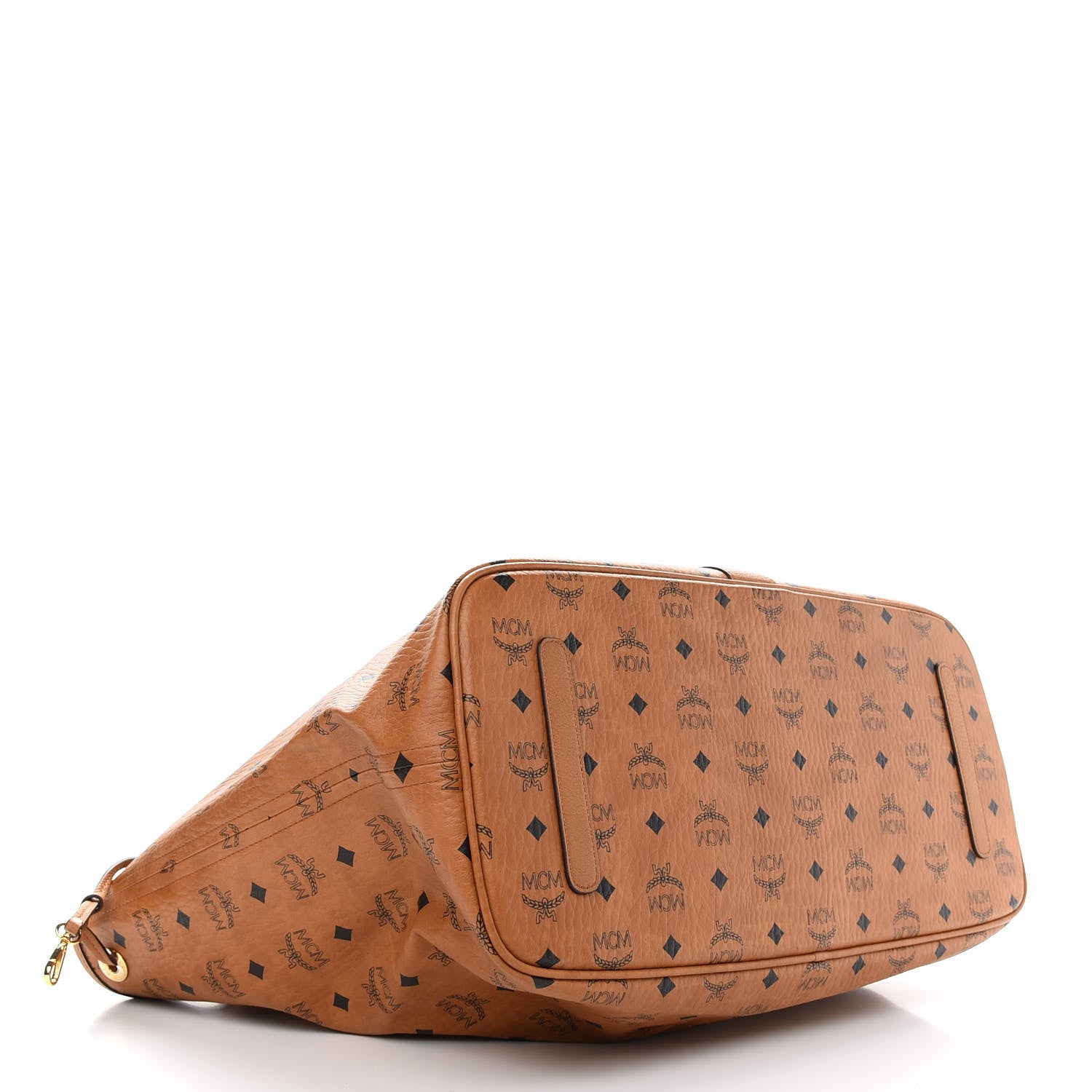 MCM Visetos Large Liz Reversible Shopper Tote Cognac 3 of 12