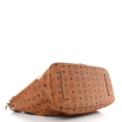 MCM Visetos Large Liz Reversible Shopper Tote Cognac 3 of 12