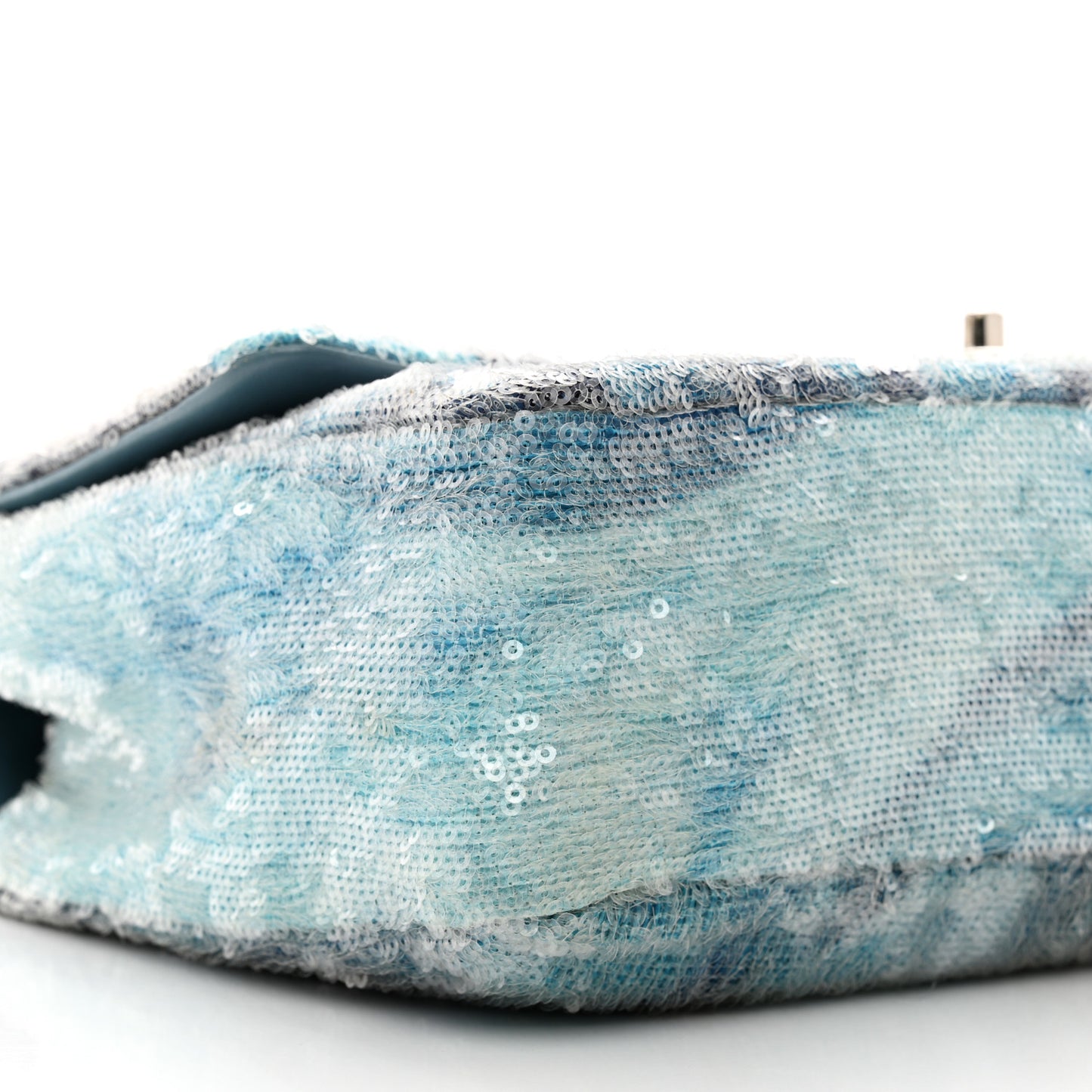 Sequin Large Waterfall Flap Light Blue