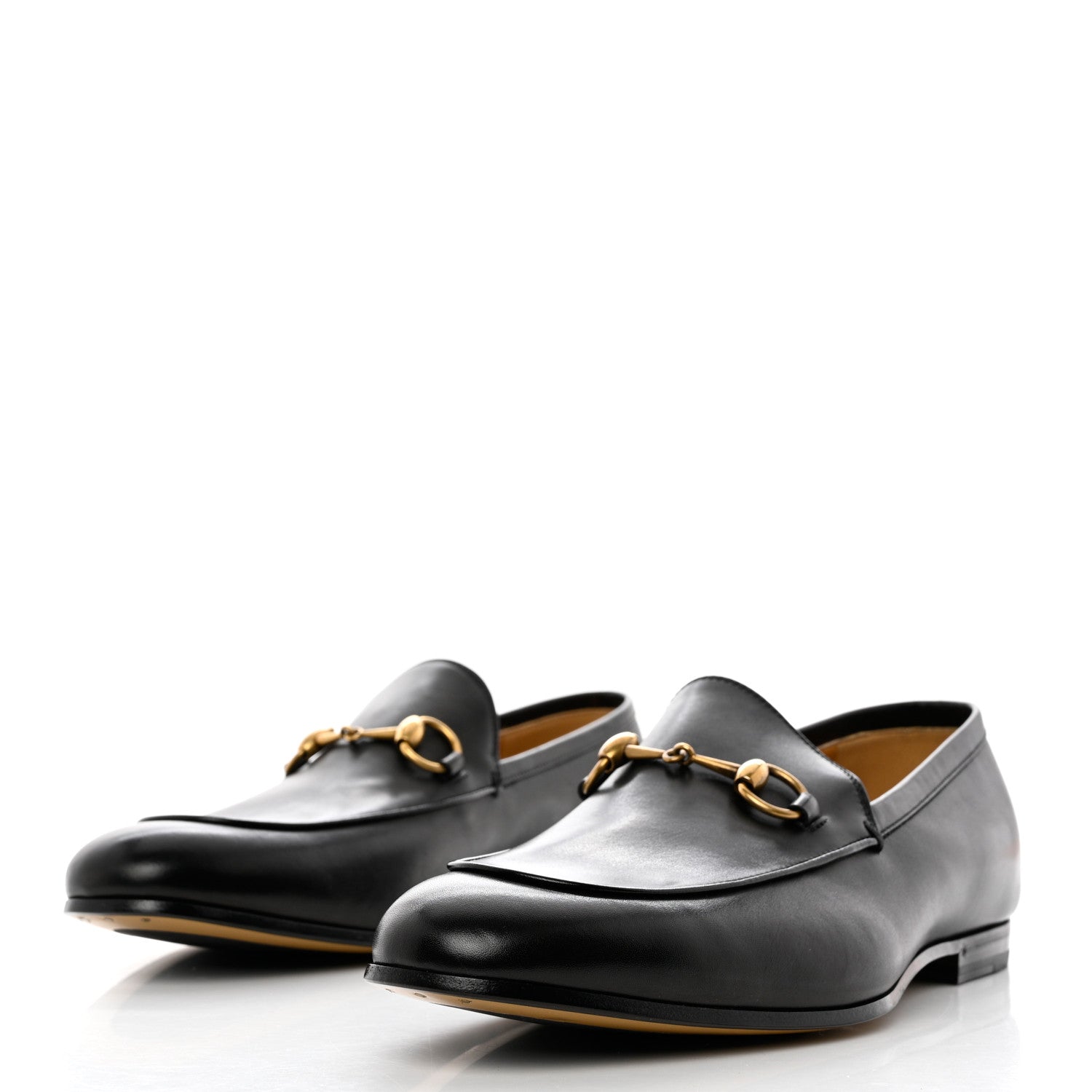 Gucci Calfskin Horsebit Mens Jordaan Loafers 10.5 Black 3 of 12