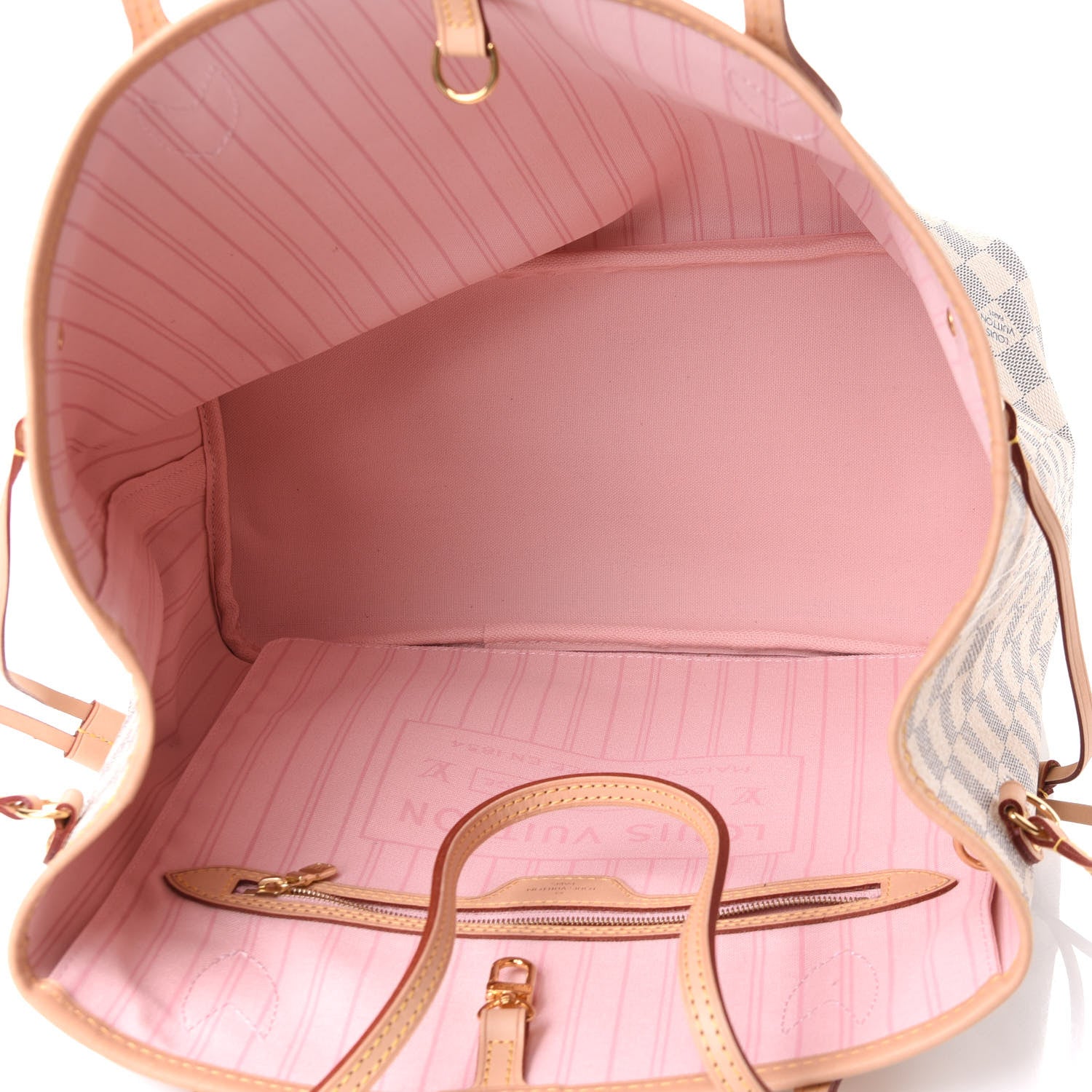Louis Vuitton Damier Azur Neo Neverfull MM Rose Ballerine 4 of 4