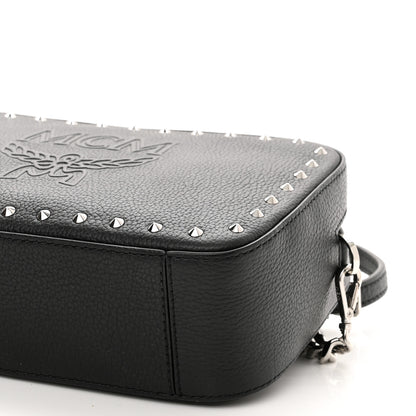 MCM Calfskin Chanswell Studded Camera Bag Black 9 of 10