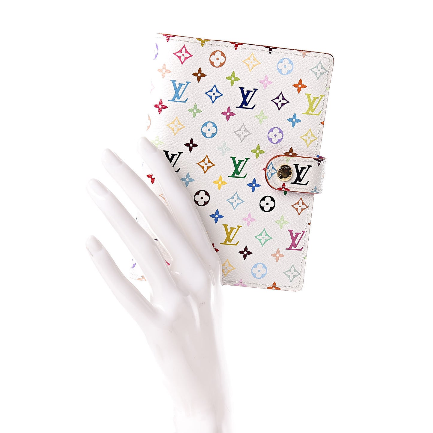 Monogram Multicolor Small Ring Agenda Cover White Litchi