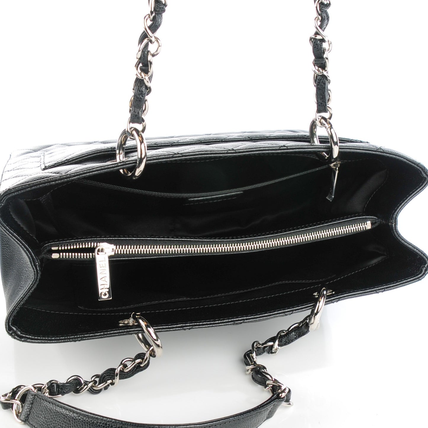 Caviar Quilted Grand Shopping Tote GST Black